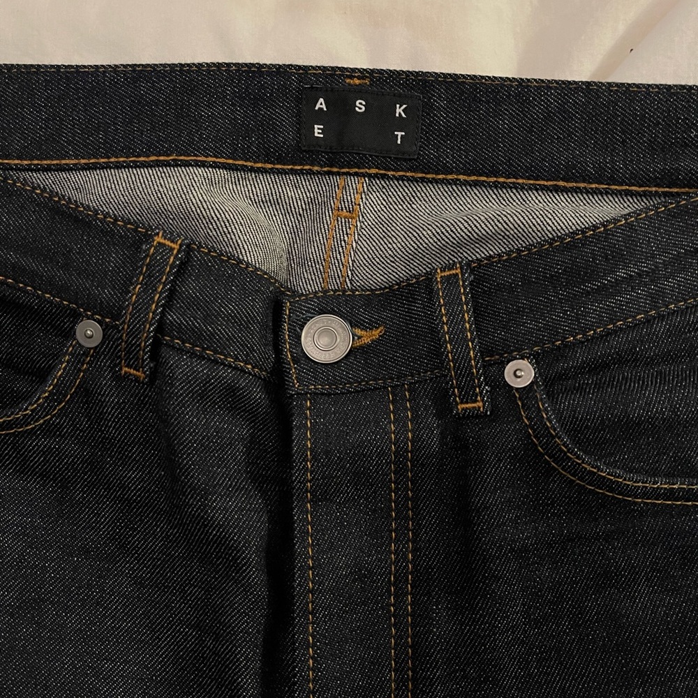 Asket 32x32 slim selvaged denim